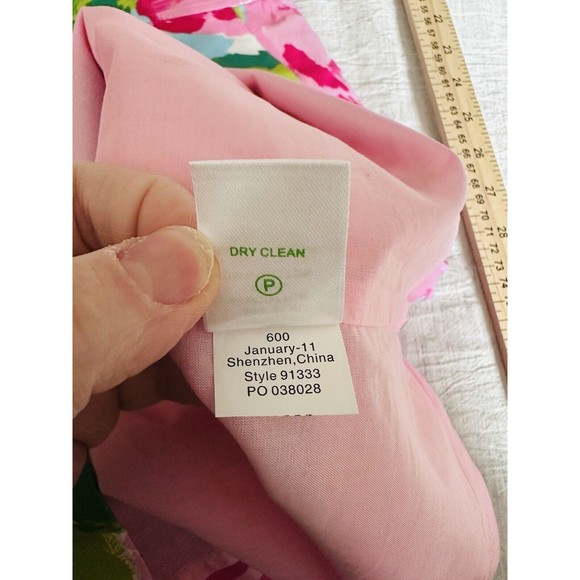 Lilly Pulitzer Womens Hotty Pink First Impression Collins Dress Size 6 Silk Rose - Picture 8 of 10